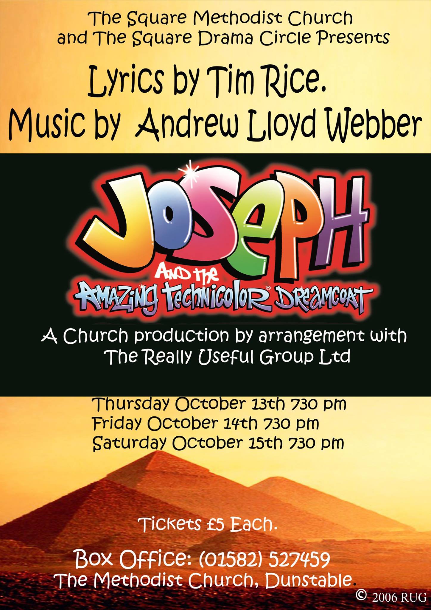 Joseph and the Amazing Technicolor Dreamcoat production artwork